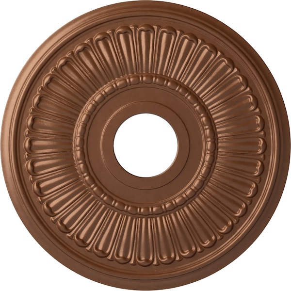 Ekena Millwork Melonie Ceiling Medallion (Fits Canopies up to 6 3/8"), 16"OD x 3 5/8"ID x 3/4"P, Polished Copper CM16MLPOS - main